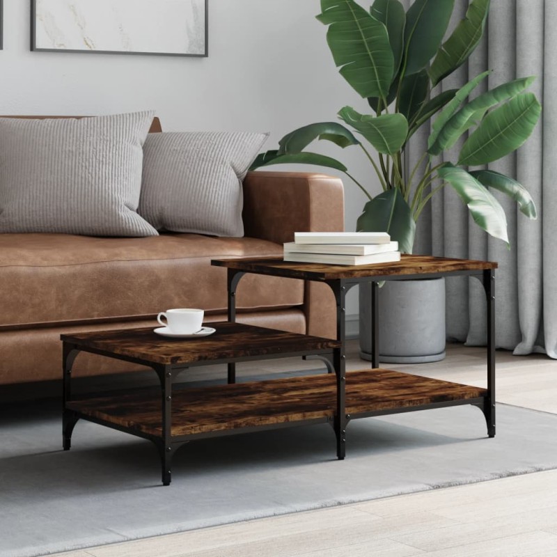 vidaXL Couchtisch Räuchereiche 100x50,5x45 cm Holzwerkstoff vidaXL Couchtisch Räuchereiche 100x50,5x45 cm Holzwerkstoff