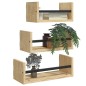 vidaXL 3-tlg. Wandregal-Set mit Stangen Sonoma-Eiche Holzwerkstoff vidaXL 3-tlg. Wandregal-Set mit Stangen Sonoma-Eiche Holzwerkstoff