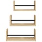 vidaXL 3-tlg. Wandregal-Set mit Stangen Sonoma-Eiche Holzwerkstoff vidaXL 3-tlg. Wandregal-Set mit Stangen Sonoma-Eiche Holzwerkstoff