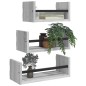 vidaXL 3-tlg. Wandregal-Set mit Stangen Grau Sonoma Holzwerkstoff vidaXL 3-tlg. Wandregal-Set mit Stangen Grau Sonoma Holzwerkstoff