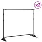 vidaXL Hintergrundstative 2 Stk. Schwarz 254x243 cm Stahl vidaXL Hintergrundstative 2 Stk. Schwarz 254x243 cm Stahl