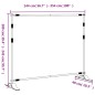 vidaXL Hintergrundstative 2 Stk. Schwarz 254x243 cm Stahl vidaXL Hintergrundstative 2 Stk. Schwarz 254x243 cm Stahl