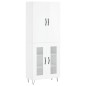 vidaXL Highboard Hochglanz-Weiß 69,5x34x180 cm Holzwerkstoff vidaXL Highboard Hochglanz-Weiß 69,5x34x180 cm Holzwerkstoff