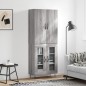vidaXL Highboard Grau Sonoma 69,5x34x180 cm Holzwerkstoff vidaXL Highboard Grau Sonoma 69,5x34x180 cm Holzwerkstoff