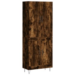 vidaXL Highboard Räuchereiche 69,5x34x180 cm Holzwerkstoff