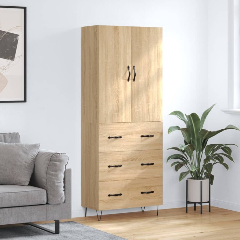 vidaXL Highboard Sonoma-Eiche 69,5x34x180 cm Holzwerkstoff vidaXL Highboard Sonoma-Eiche 69,5x34x180 cm Holzwerkstoff