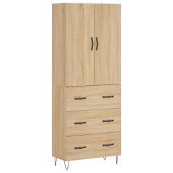 vidaXL Highboard Sonoma-Eiche 69,5x34x180 cm Holzwerkstoff