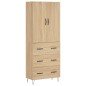 vidaXL Highboard Sonoma-Eiche 69,5x34x180 cm Holzwerkstoff vidaXL Highboard Sonoma-Eiche 69,5x34x180 cm Holzwerkstoff