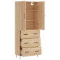 vidaXL Highboard Sonoma-Eiche 69,5x34x180 cm Holzwerkstoff vidaXL Highboard Sonoma-Eiche 69,5x34x180 cm Holzwerkstoff