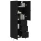 vidaXL Highboard Schwarz 69,5x34x180 cm Holzwerkstoff vidaXL Highboard Schwarz 69,5x34x180 cm Holzwerkstoff