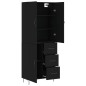 vidaXL Highboard Schwarz 69,5x34x180 cm Holzwerkstoff vidaXL Highboard Schwarz 69,5x34x180 cm Holzwerkstoff