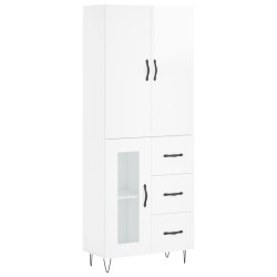 vidaXL Highboard Hochglanz-Weiß 69,5x34x180 cm Holzwerkstoff