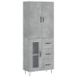 vidaXL Highboard Betongrau 69,5x34x180 cm Holzwerkstoff vidaXL Highboard Betongrau 69,5x34x180 cm Holzwerkstoff