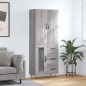 vidaXL Highboard Grau Sonoma 69,5x34x180 cm Holzwerkstoff vidaXL Highboard Grau Sonoma 69,5x34x180 cm Holzwerkstoff