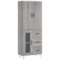 vidaXL Highboard Grau Sonoma 69,5x34x180 cm Holzwerkstoff vidaXL Highboard Grau Sonoma 69,5x34x180 cm Holzwerkstoff