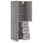 vidaXL Highboard Grau Sonoma 69,5x34x180 cm Holzwerkstoff vidaXL Highboard Grau Sonoma 69,5x34x180 cm Holzwerkstoff