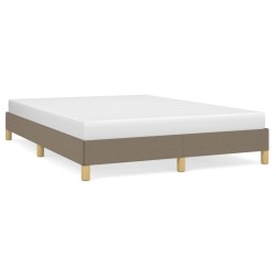 vidaXL Bettgestell ohne Matratze Taupe 140x190 cm Stoff