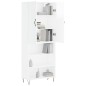 vidaXL Highboard Hochglanz-Weiß 69,5x34x180 cm Holzwerkstoff vidaXL Highboard Hochglanz-Weiß 69,5x34x180 cm Holzwerkstoff