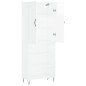 vidaXL Highboard Hochglanz-Weiß 69,5x34x180 cm Holzwerkstoff vidaXL Highboard Hochglanz-Weiß 69,5x34x180 cm Holzwerkstoff