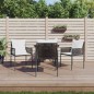 vidaXL Gartenstühle mit Kissen 4 Stk. Braun 54x61x83 cm Poly Rattan vidaXL Gartenstühle mit Kissen 4 Stk. Braun 54x61x83 cm Poly Rattan