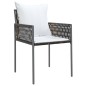vidaXL Gartenstühle mit Kissen 4 Stk. Braun 54x61x83 cm Poly Rattan vidaXL Gartenstühle mit Kissen 4 Stk. Braun 54x61x83 cm Poly Rattan