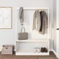 vidaXL Kleiderständer mit Schuhablage Weiß 113x40x157,5 cm Kiefernholz vidaXL Kleiderständer mit Schuhablage Weiß 113x40x157,5 cm Kiefernholz