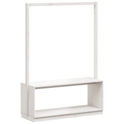 vidaXL Kleiderständer mit Schuhablage Weiß 113x40x157,5 cm Kiefernholz