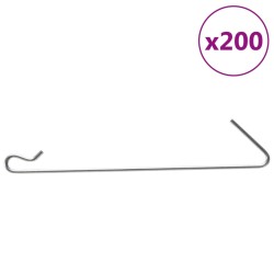 vidaXL Gabionenhaken 200 Stk. Stahl