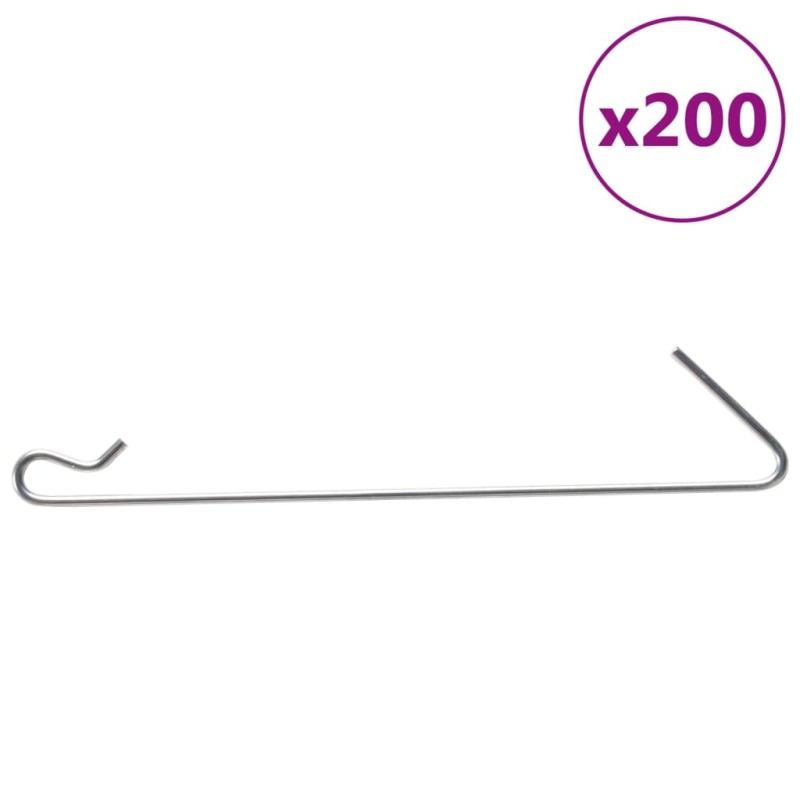 vidaXL Gabionenhaken 200 Stk. Stahl vidaXL Gabionenhaken 200 Stk. Stahl
