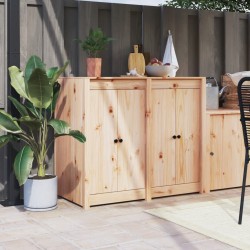 vidaXL Türen für Outdoor-Küche 2 Stk. 50x9x82 cm Massivholz Kiefer