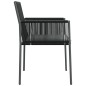 vidaXL Gartenstühle mit Kissen 4 Stk. Schwarz 54x60,5x83,5 cm vidaXL Gartenstühle mit Kissen 4 Stk. Schwarz 54x60,5x83,5 cm