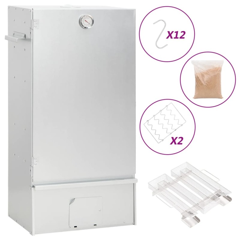 vidaXL Räucherofen mit Kaltrauchgenerator Verzinkter Stahl vidaXL Räucherofen mit Kaltrauchgenerator Verzinkter Stahl