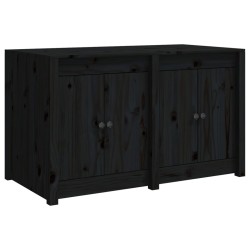 vidaXL Outdoor-Küchenschrank Schwarz 106x55x64 cm Massivholz Kiefer