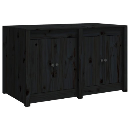vidaXL Outdoor-Küchenschrank Schwarz 106x55x64 cm Massivholz Kiefer