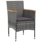 vidaXL 11-tlg. Garten-Essgruppe Poly Rattan Grau vidaXL 11-tlg. Garten-Essgruppe Poly Rattan Grau