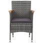vidaXL 11-tlg. Garten-Essgruppe Poly Rattan Grau vidaXL 11-tlg. Garten-Essgruppe Poly Rattan Grau
