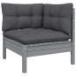 vidaXL 13-tlg. Garten-Lounge-Set mit Kissen Grau Kiefer Massivholz vidaXL 13-tlg. Garten-Lounge-Set mit Kissen Grau Kiefer Massivholz