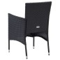 vidaXL 5-tlg. Garten-Essgruppe mit Kissen Poly Rattan Schwarz vidaXL 5-tlg. Garten-Essgruppe mit Kissen Poly Rattan Schwarz