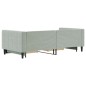 vidaXL Tagesbett Ausziehbar mit Schubladen Hellgrau 90x200 cm Samt vidaXL Tagesbett Ausziehbar mit Schubladen Hellgrau 90x200 cm Samt