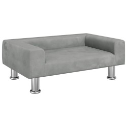 vidaXL Kindersofa Hellgrau 70x45x26,5 cm Samt