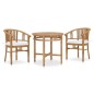 vidaXL 3-tlg. Garten-Essgruppe mit Sitzpolstern Teak Massivholz vidaXL 3-tlg. Garten-Essgruppe mit Sitzpolstern Teak Massivholz