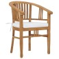 vidaXL 3-tlg. Garten-Essgruppe mit Sitzpolstern Teak Massivholz vidaXL 3-tlg. Garten-Essgruppe mit Sitzpolstern Teak Massivholz