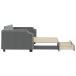 vidaXL Tagesbett Ausziehbar mit Schubladen Dunkelgrau 90x200 cm Stoff vidaXL Tagesbett Ausziehbar mit Schubladen Dunkelgrau 90x200 cm Stoff