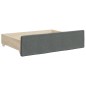 vidaXL Tagesbett Ausziehbar mit Schubladen Dunkelgrau 90x200 cm Stoff vidaXL Tagesbett Ausziehbar mit Schubladen Dunkelgrau 90x200 cm Stoff