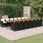 vidaXL 15-tlg. Garten-Essgruppe mit Kissen Schwarz Poly Rattan vidaXL 15-tlg. Garten-Essgruppe mit Kissen Schwarz Poly Rattan
