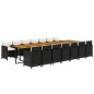 vidaXL 15-tlg. Garten-Essgruppe mit Kissen Schwarz Poly Rattan vidaXL 15-tlg. Garten-Essgruppe mit Kissen Schwarz Poly Rattan