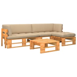 vidaXL 4-tlg. Paletten-Lounge-Set Honigbraun Imprägniertes Kiefernholz
