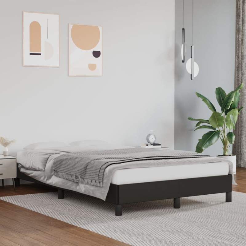 vidaXL Bettgestell Schwarz 120x200 cm Kunstleder vidaXL Bettgestell Schwarz 120x200 cm Kunstleder