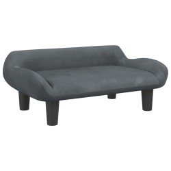 vidaXL Kindersofa Dunkelgrau 70x40x24 cm Samt