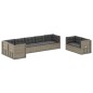 vidaXL 8-tlg. Garten-Lounge-Set mit Kissen Grau Poly Rattan vidaXL 8-tlg. Garten-Lounge-Set mit Kissen Grau Poly Rattan